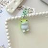 Funny Green Frog Resin Keychain 1/6Pcs Animal Charms Pendant DIY Phone Chain Bag Decor Jewelry Making Accessory