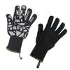 CAPTAIN STAG Outdoor Camping BBQ Gloves Heat Resistant Flame Retardant Gloves Silicone Grip with Strap Black UG-3312