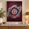 Burnley Football Custom Name Text 5D Diamond Painting Kit DIY Full Drill Diamond Art Decoration