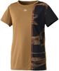 Футболка Dunlop Tennis Wear Badminton с коротким рукавом, впитывающая воду, быстросохнущая, с защитой от ультрафиолета DAP1463W 2024FW, коричневая, M [DUNLOP], женская