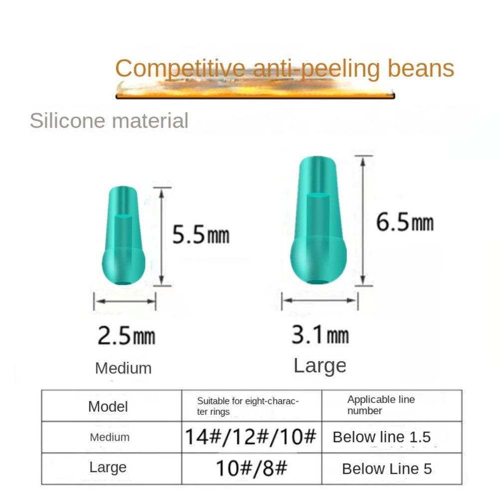 300pcs Line Tackle Accessories Fishing Bobber Stopper Fishing Supply Float Rubber Bean Soft transparent Space Beans