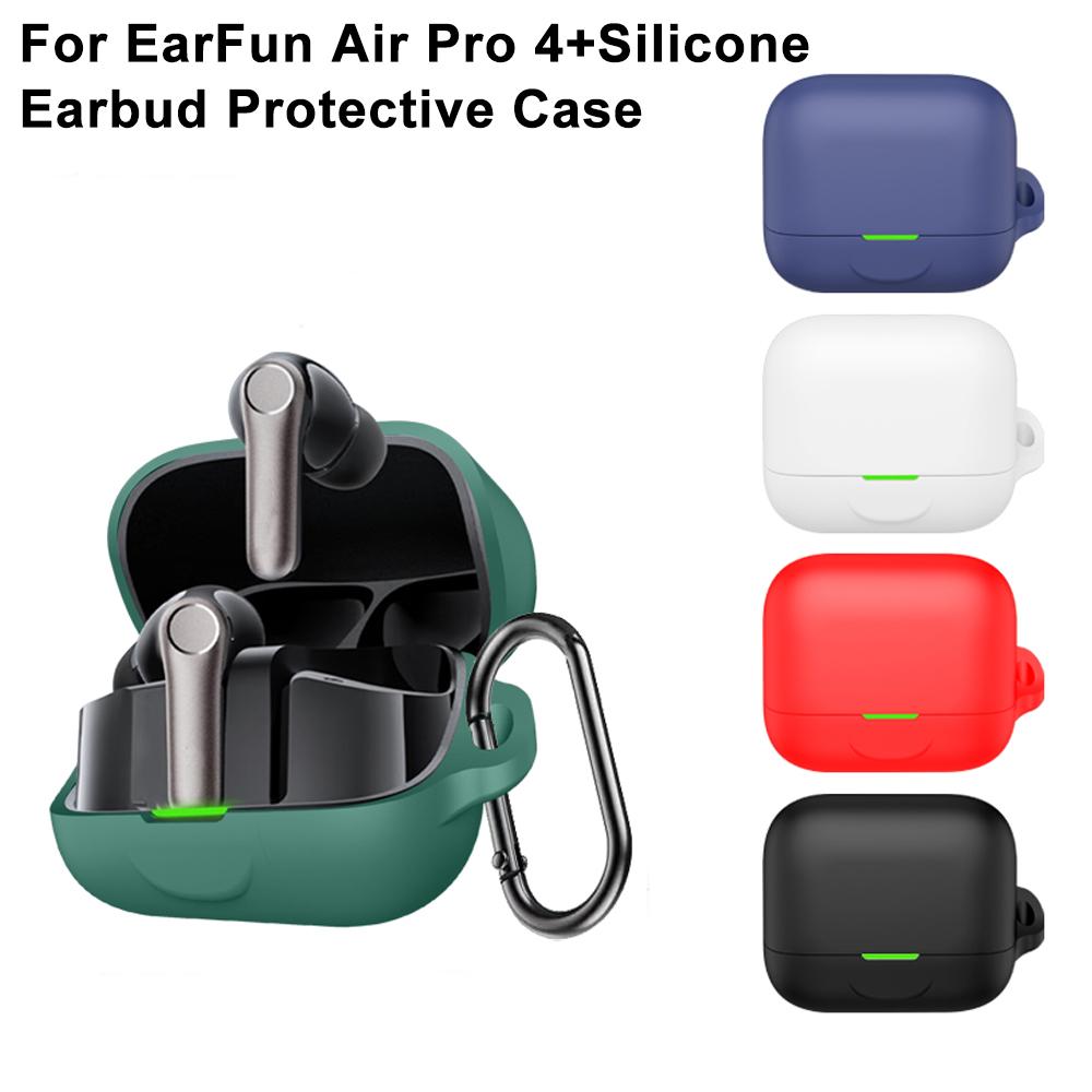 New Silicone Soft Case For EarFun Air Pro4+ Wireless Earbuds Cover Shockproof Shell Case Protective Sleeve For EarFun Air Pro4