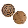 Magnetic Pot Coaster -Acacia Wood Trivet with Silicone Rings for Hot Pots, Pans & Dishes