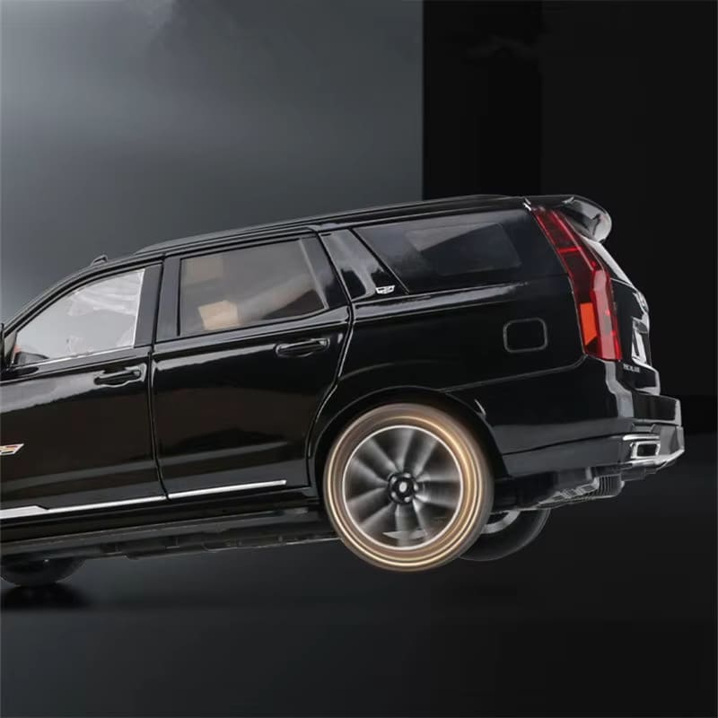 1/24 полномасштабная модель автомобиля внедорожника Escalade из литого металла, модель автомобиля внедорожника, имитация звука и света, коллекция детских игрушек в подарок