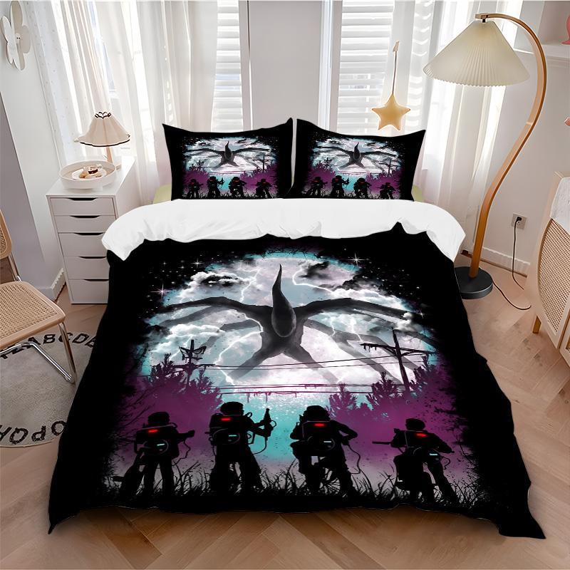 Alien Invasion Night Print 3Pcs Bedding Setduvet Cover With 2 Bedropillowcase Home Birthday Gift