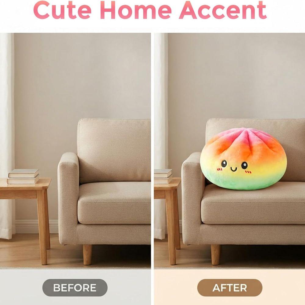 Giant Dumpling Big Stress Ball Plush Squeeze Dumpling Cushion Stuffed Bun Pillow Kids&Adults Gift