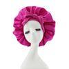 Silk Satin Sleep Cap with Ribbon Bow for Women - Elastic Wide Brim Bath Headscarf Hat for Hair Care