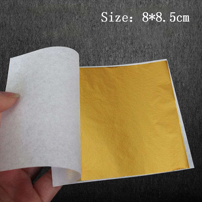 100 Sheets Gold Foil Leaf Gilding Handicrafts Craft Paper Decoration Tool