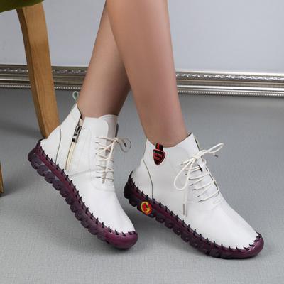 Весенняя нескользящая женская обувь, износостойкая легкая спортивная женская обувь, женская кожаная обувь на шнуровке, лоферы