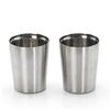 Pair of Thermo approximately stainless double-walled, double-locking cups, 270ml, steel, THM-01T