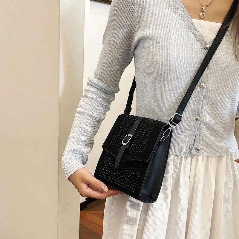 Новая модная универсальная сумка для мобильного телефона в стиле знаменитостей из Интернета, маленькая квадратная сумка через плечо Tide