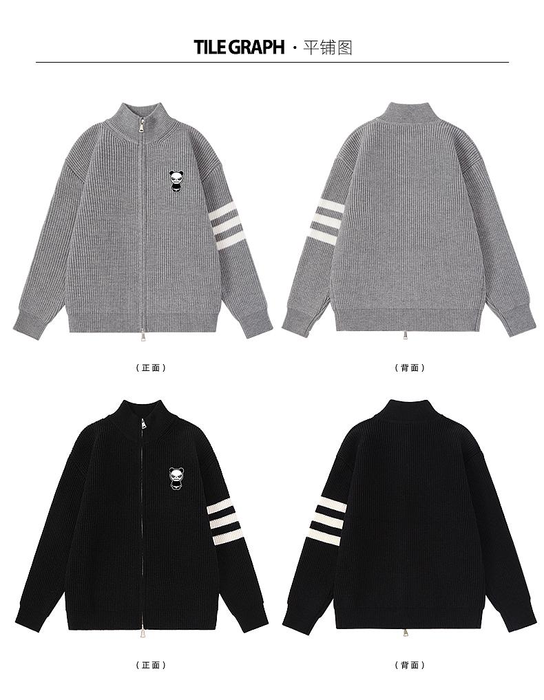 Simple basic lazy style stand up collar cardigan sweater autumn new knitwear