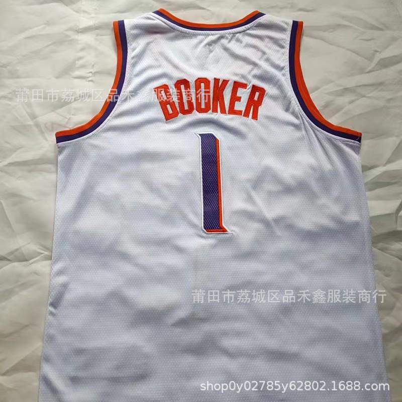 Phoenix Suns Basketball Jersey 1 Devin Booker 35 Kevin Durant Retro Purple Cotton Uniform Men Women Adult