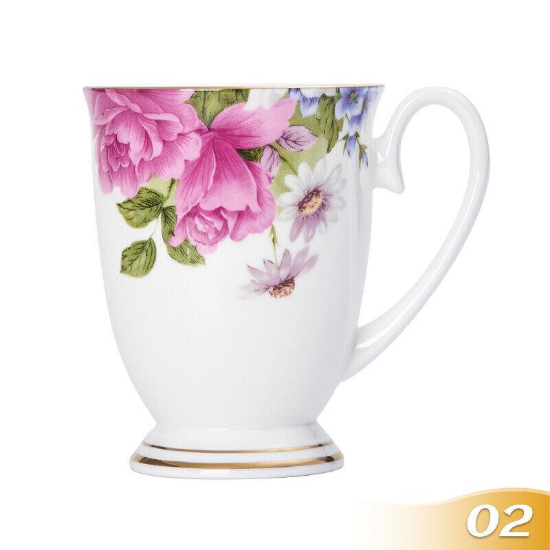 350ml Ceramic Coffee Mug Vintage Bone China Coffee Cup Mug Printed Teacup Breakfast Mug Drinkware Kitchen Accessories