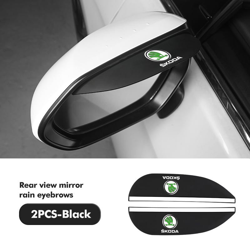 AAABQ1 Для Skoda 2 шт. Мягкая резина Козырек от дождя на зеркало заднего вида Стайлинг Аксессуары Fabia Kamiq Superb Scala Enyaq-iV MK3 VisionS Yeti