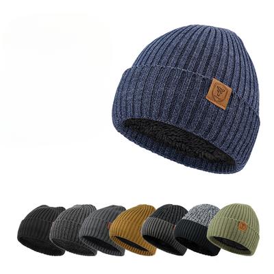 Вязаные шапки для мужчин и женщин Теплая защита ушей Зимние шапки Плюс бархат Ветрозащитные Для улицы Велоспорт Пеший туризм Альпинизм Пара Холодные шапки