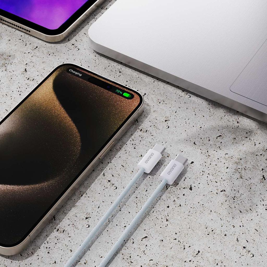 Dudao L6C USB-C to USB-C Cable - 30W 1m Light Blue - Phone Accessory