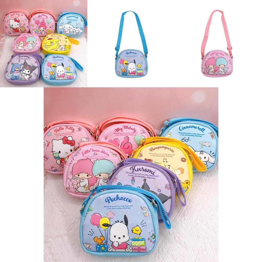 Очаровательная сумка через плечо Sanrio для девочек Дизайн с Китти, Куроми, Коричным псом и Мелоди