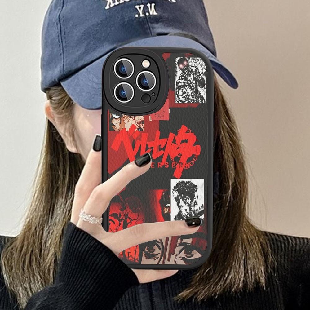 Чехол для телефона Berserk из твердой кожи для iPhone 16 15 14 13 12 Mini 11 14 Pro Max Xs X Xr 7 8 Plus Fundas