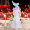 10pcs Mermaid Party Boxes Favors Mermaid Gift Bags with Thank You Stickers for Kids Birthday Baby Shower Under The Sea Mermaid Party Decorations