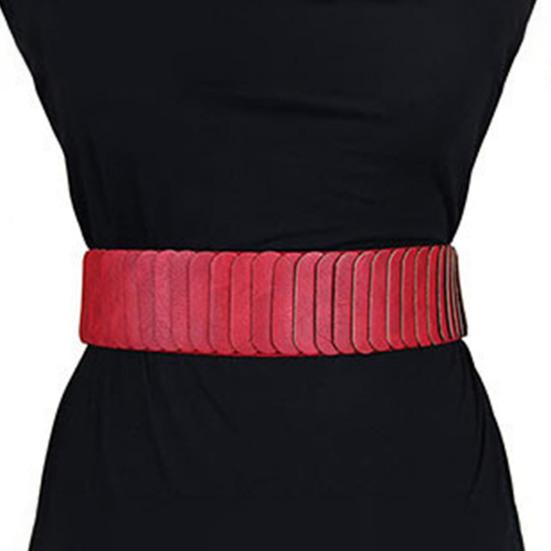 Широкий эластичный пояс для женщин, универсальный, однотонный, эластичный, для платья, пояс из искусственной кожи, сплав