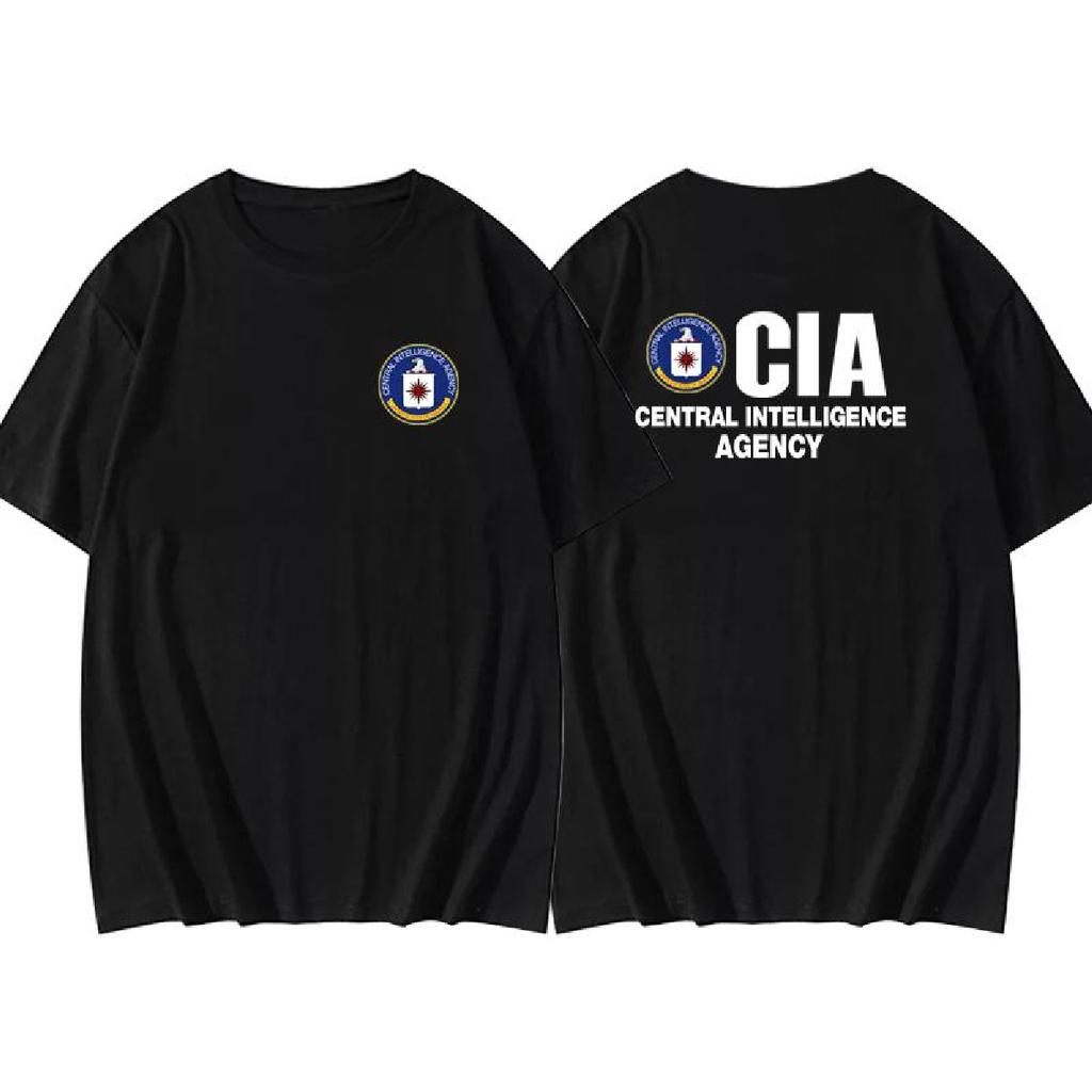 Central Intelligence Agency CIA Agents Film and Television Series Around Cotton Short-sleeved T-shirt Men and Women Half-sleeved