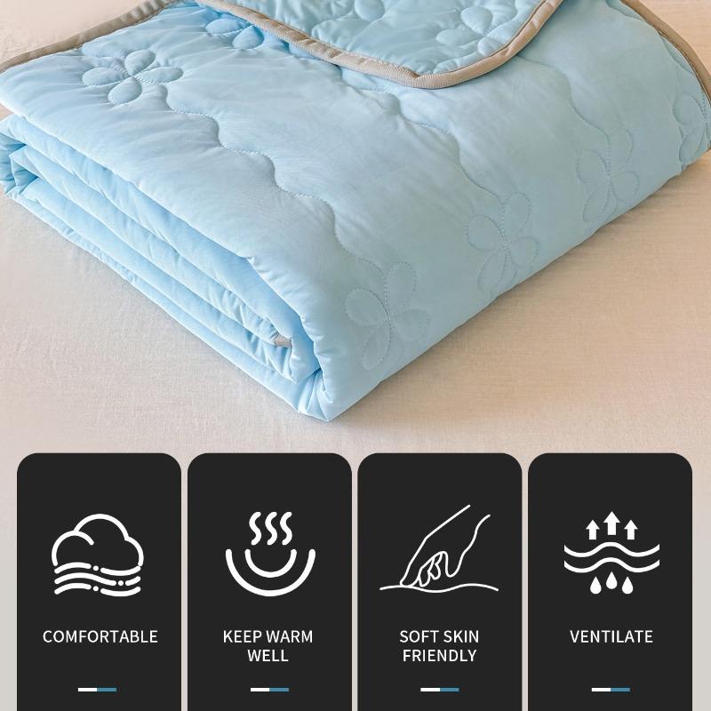 Новое летнее одеяло из прохладного шелка, Летнее прохладное одеяло, Одеяло для кондиционера, Однотонное, Простой японский стиль