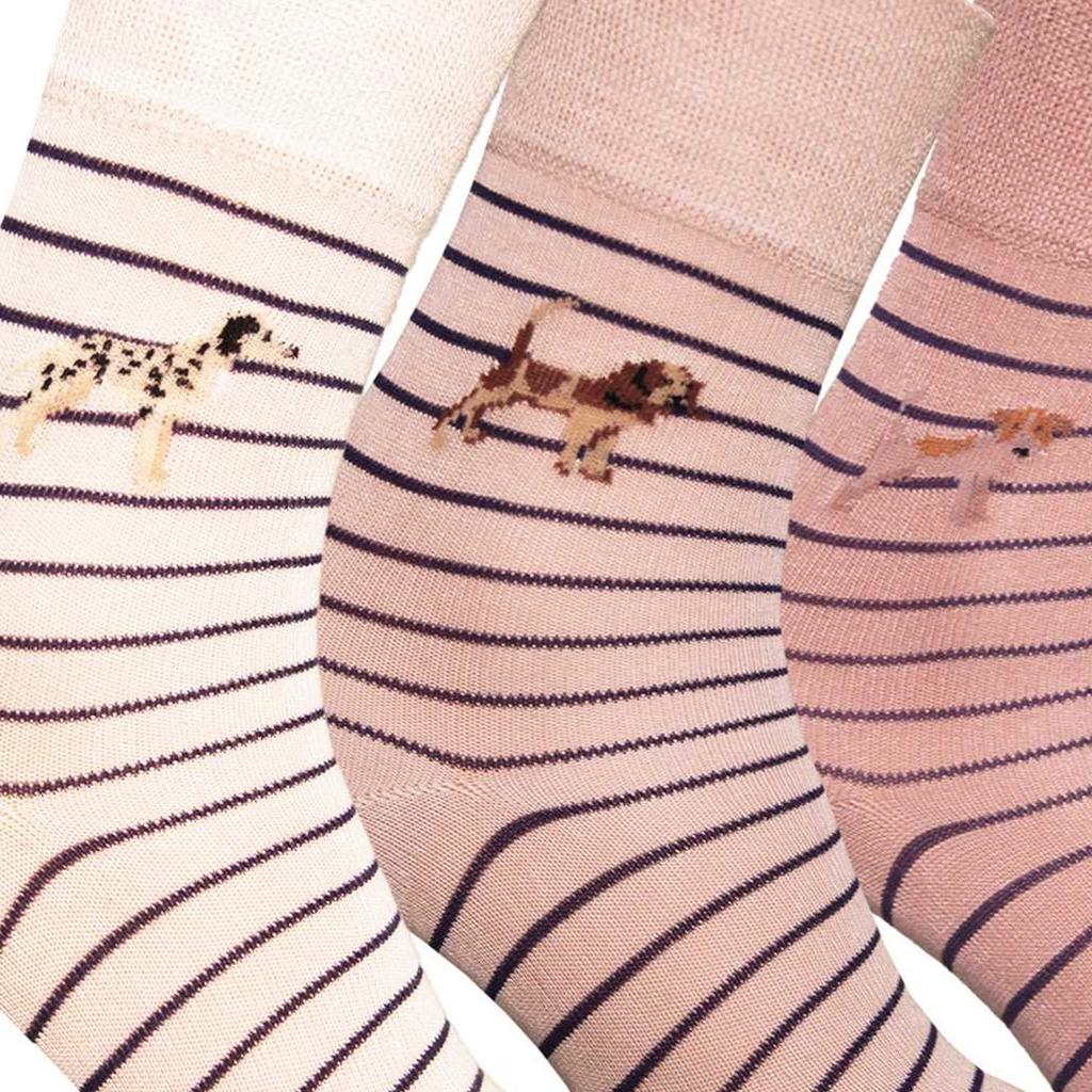 Женские/женские бамбуковые неэластичные носки для собак Simply Essentials (Пакет из 3)