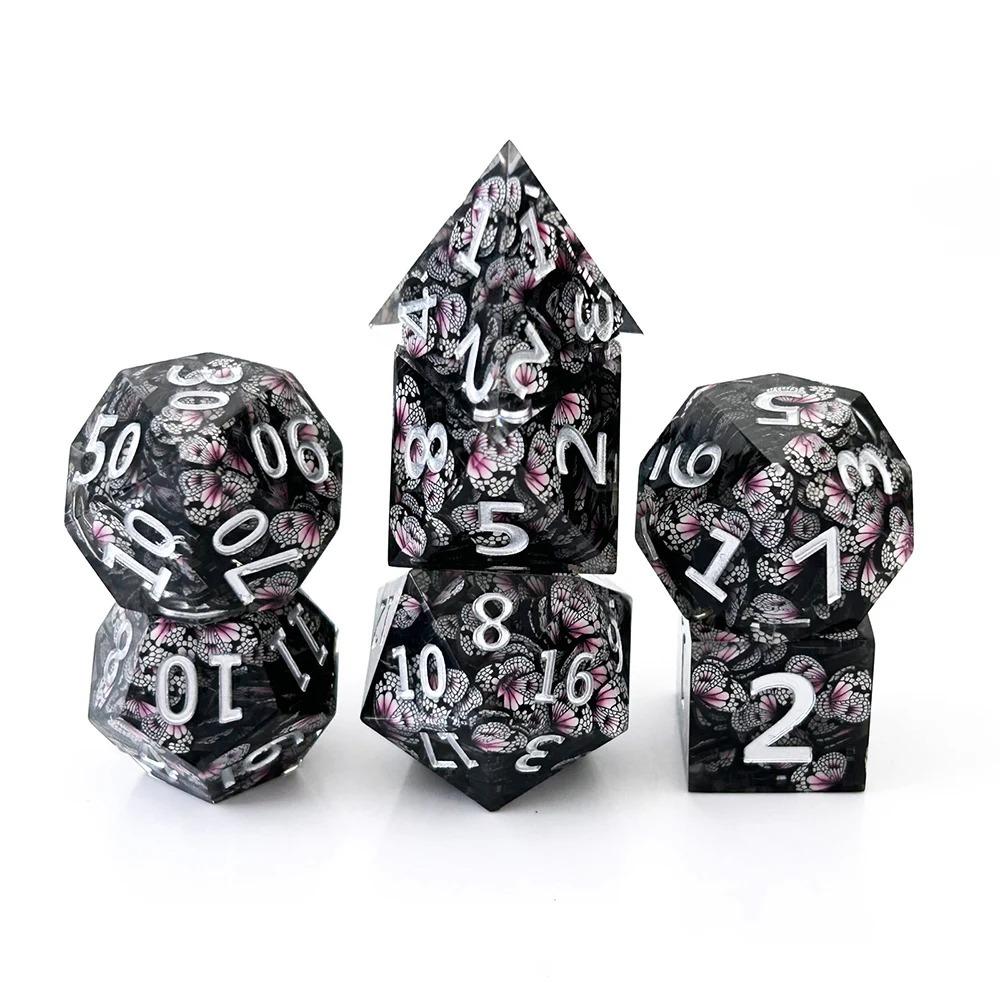 DND Светящиеся в темноте многогранные кубики-бабочки D+D для игры «Утопление и градиент» Pathfinder Dragon (RPG)/mtg Кости