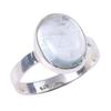 Natural Aquamarine Gemstone Handmade 925 Solid Sterling Silver Ring Size 8 V9U07
