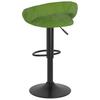 Bar Stool Set of 2 Light Green Velvet