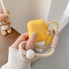 Solid color silicone for AirPods 1 /1 protective case pro1 wireless bluetooth 1/1 generation earphone case colored bead hand rope