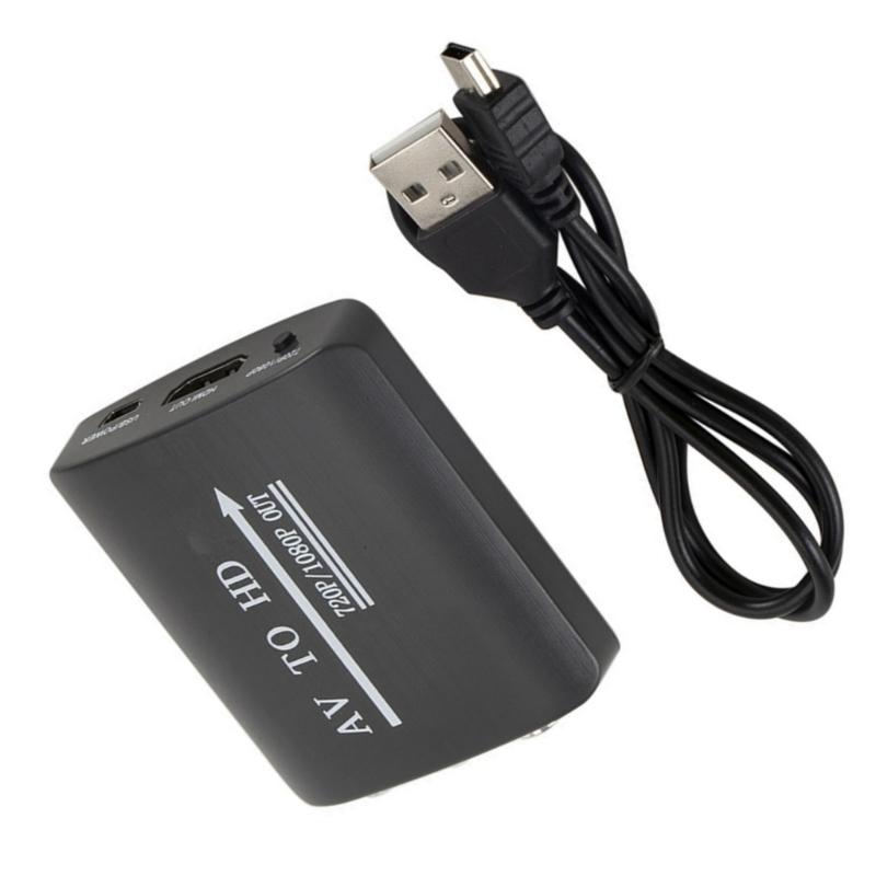 Высококачественный AV-to-HDMI Адаптер 1080P 3RCA на HDMI для Компьютерного Использования Однонаправленное Преобразование Конструкция из ABS