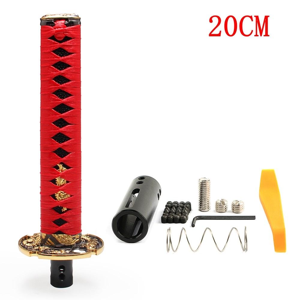 Samurai Sword Automatic Leather Shift Knob Universal For Lock/Button Transmission Cool Katana Gear Shifter Lever 100/150/260MM