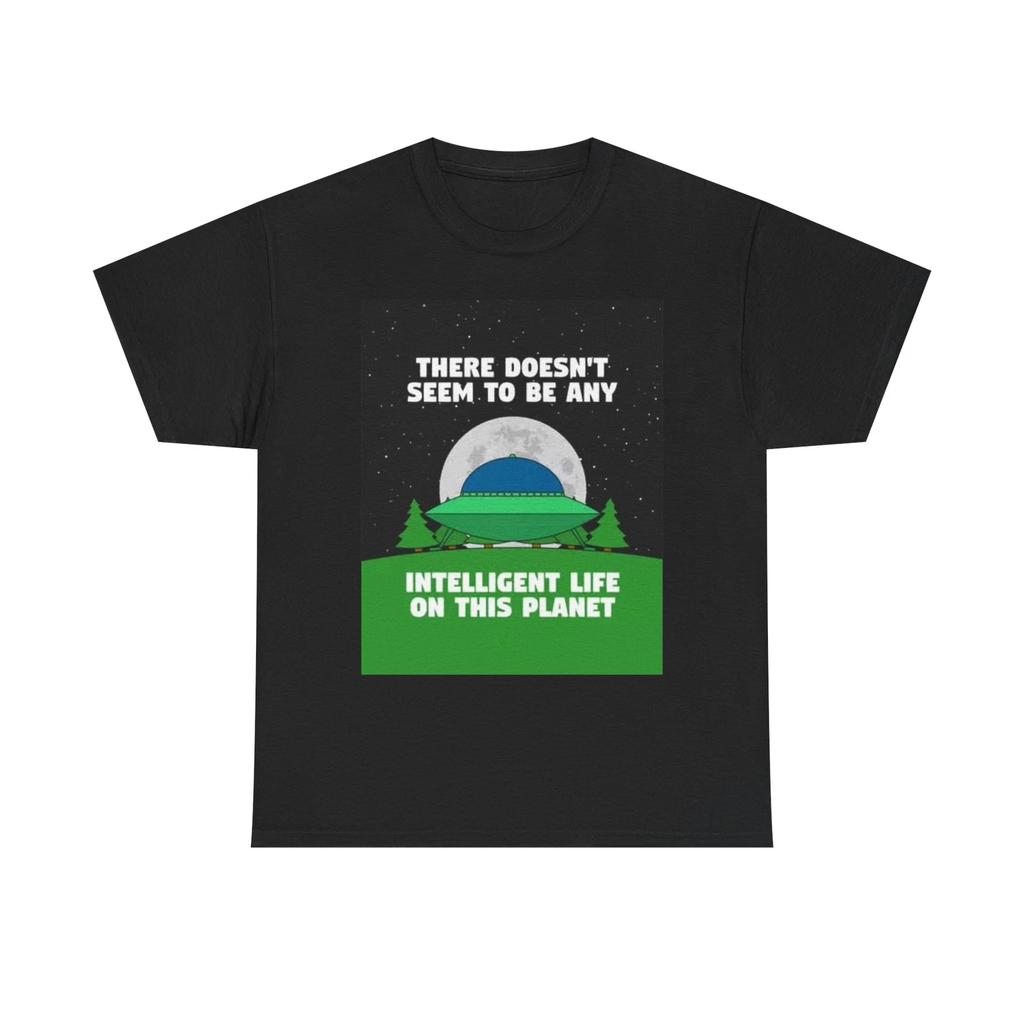 Men's and Women's T-shirts Funny Alien Space Ship Graphic