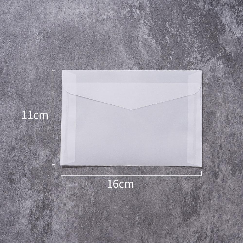 50Pcs/Pack Matte Frosted Vellum Paper Envelopes Simple Wedding Invitation Pouch for Photos Storing