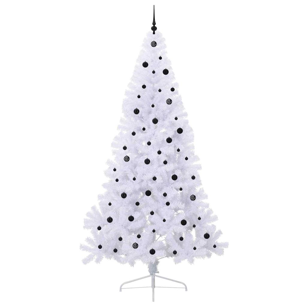 Artificial Christmas Tree White 240 cm PVC and Steel