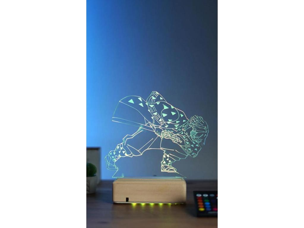 Zenitsu Agatsuma Demon Slayer 16 цветов аниме ночник