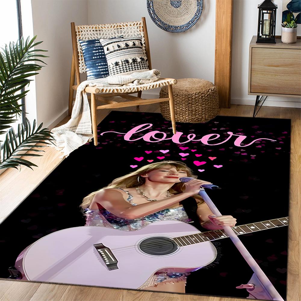 Taylor Swift Music Festival Themed Anti-Slip Rugs - Polyester Home Decor, Suitable for Bedrooms, Living Rooms, Doorways, Studios, and Decorations