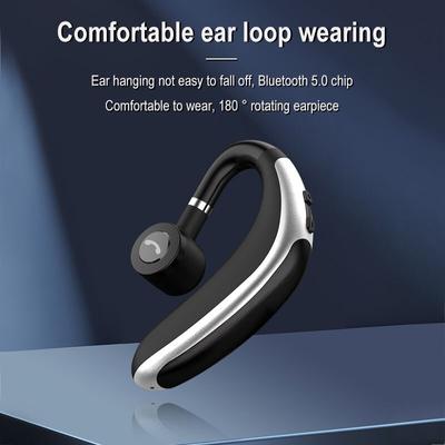 Мини Bluetooth 5.0 гарнитура с одним наушником и микрофоном, автомобильная бизнес-беспроводная гарнитура, заушный крючок, вставные наушники, шумоподавление, чистый звук