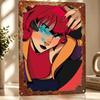 Cyberpunk Girl With Red Hair D Texture Metal Poster Customized Wall Art Tin Sign Gift for Mancave Funny Signs Wand Deko Decor