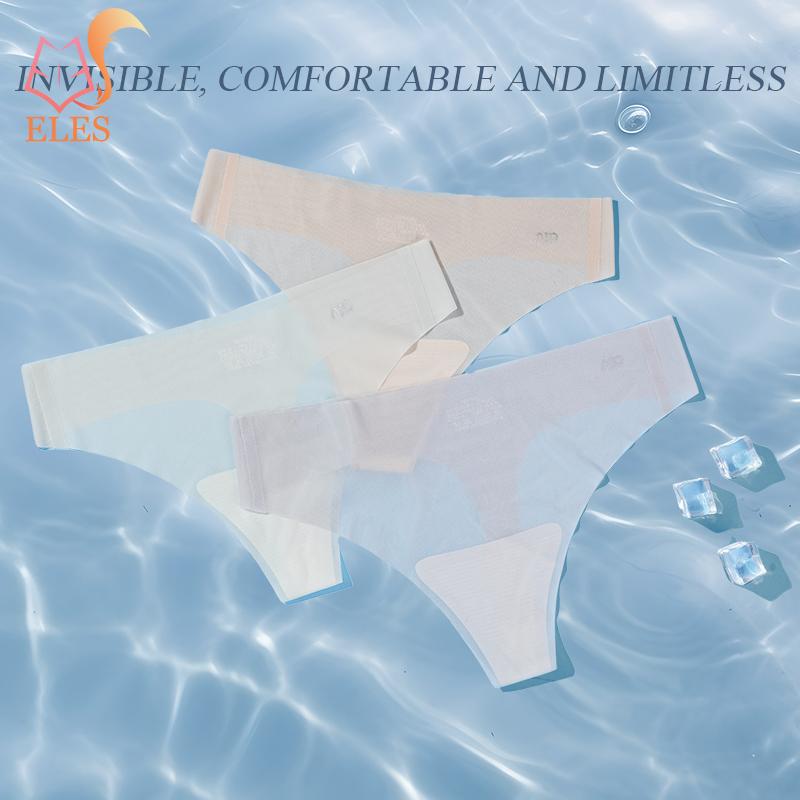 Женские трусики из ледяного шелка, трусики-стринги, женское бесшовное нижнее белье, трусики