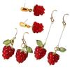1 пара женских сережек с искусственным кристаллом малины, серьги-кисточки с фруктами, серьги-крючки для выпускного вечера, вечеринки, свидания, украшения для ушей