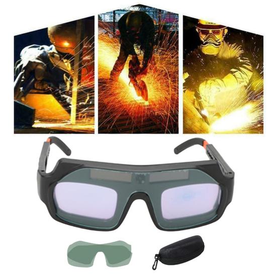Welder Glasses with Clear View Wide 2 Sensors Application TRUE Color Solar Powered