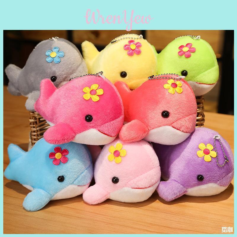 Mini Plush Whale Pendant Toy Adorable Dolphin Hanging Decoration For Company Promotions