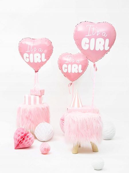 Balon Foliowy Serce It's A Girl,45Cm, Róż, 1 Szt.