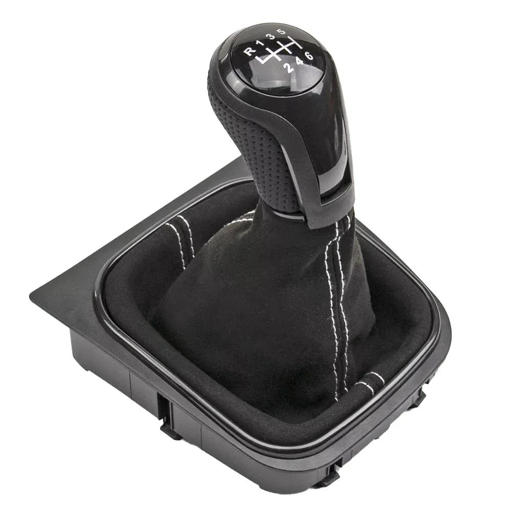5/6Speed Car Speed Gear Shift Knob with Gaiter Boot for Golf 5/6 MK5/6 Manual for Jetta SCIROCCO III 137 138 EOS 1F7 1F8