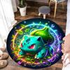 Multiple Sizes Pokemon Bulbasaur Print Round Carpet for Living Room Bedroom Table and Chair Sofa Home Decor Area Rug Luxury Gift