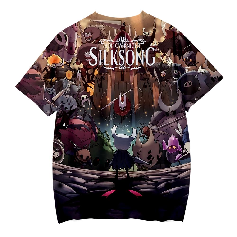 Модные футболки Hollow Knight Silksong для женщин и мужчин, летняя одежда, для фитнеса, с круглым вырезом, мужская футболка Hollow Knight, оверсайз мужские футболки, топы