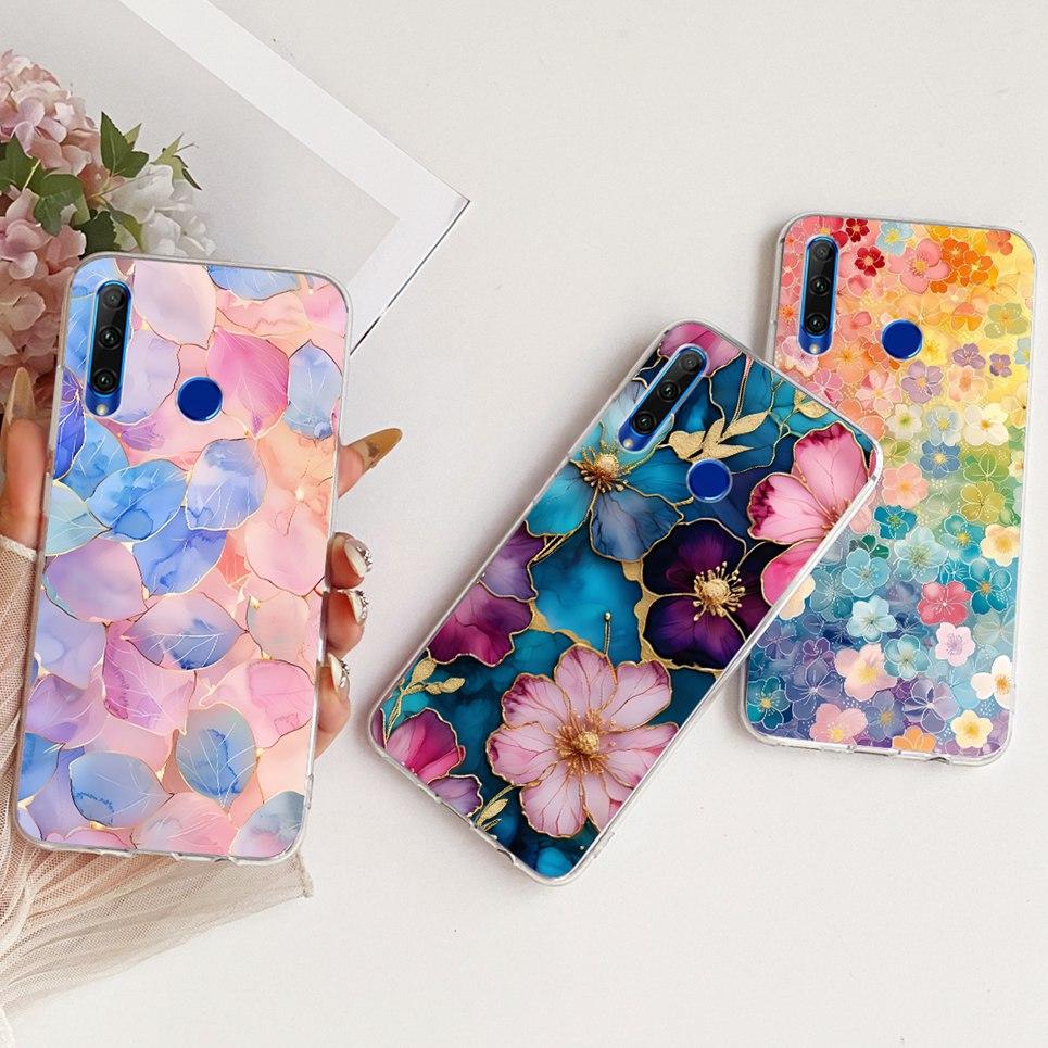 Flower Butterfly Bow Pattern Casing For Honor 10i 10 Lite Back Cover Clear Soft Silicone Phone Case For Honor 20i 20e 20 Lite